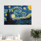 The Starry Night by Vincent van Gogh - Wood Prints - 70x100 cm / 28x40″ - 20 mm