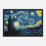 The Starry Night by Vincent van Gogh - Framed Canvas - 50x75 cm / 20x30″ - Black frame