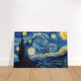 The Starry Night by Vincent van Gogh - Brushed Aluminum Print - 30x45 cm / 12x18″ - 