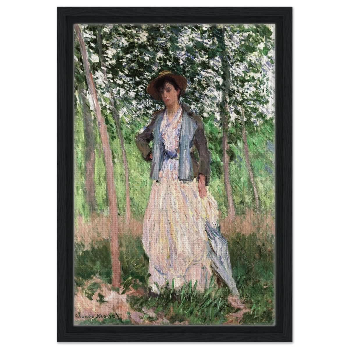 The Stroller (Suzanne Hoschedé, later Mrs. Theodore Earl Butler, 1868–1899) by Claude Monet - Acrylic Print - 30x45 cm / 12x18″ - 
