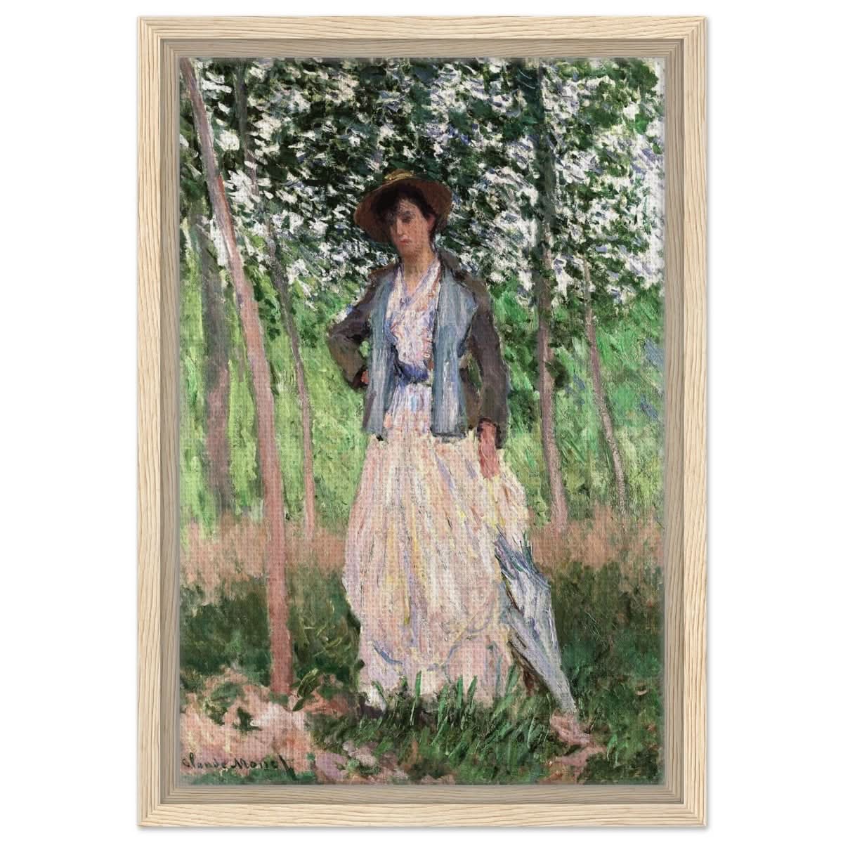 The Stroller (Suzanne Hoschedé, later Mrs. Theodore Earl Butler, 1868–1899) by Claude Monet - Acrylic Print - 30x45 cm / 12x18″ - 