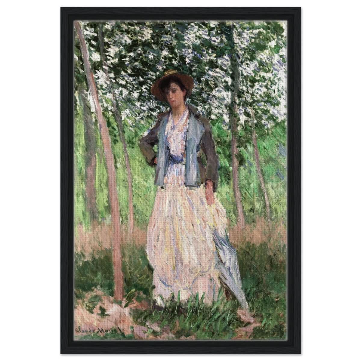 The Stroller (Suzanne Hoschedé, later Mrs. Theodore Earl Butler, 1868–1899) by Claude Monet - Acrylic Print - 30x45 cm / 12x18″ - 