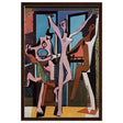 The Three Dancers by Pablo Picasso 1925 | Cubism wall art print - Framed Canvas - 60x90 cm / 24x36″ - Dark wood frame