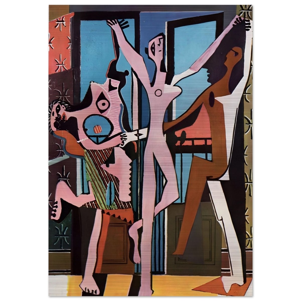 The Three Dancers by Pablo Picasso 1925 | Cubism wall art print - Brushed Aluminum Print - 70x100 cm / 28x40″ - 