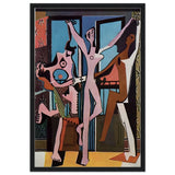 The Three Dancers by Pablo Picasso 1925 | Cubism wall art print - Framed Canvas - 60x90 cm / 24x36″ - Black frame