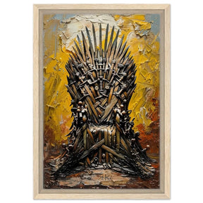 The Throne of Legends | Wall art Print | The Iron Throne | Game of Thrones - Framed Canvas - 30x45 cm / 12x18″ - Wood frame