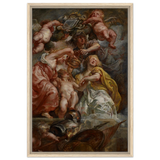 The Union of England and Scotland (Charles I as the Prince of Wales) – Artwork by Peter Paul Rubens | Wall art Print - Framed Canvas - 50x75 cm / 20x30″ - Wood frame