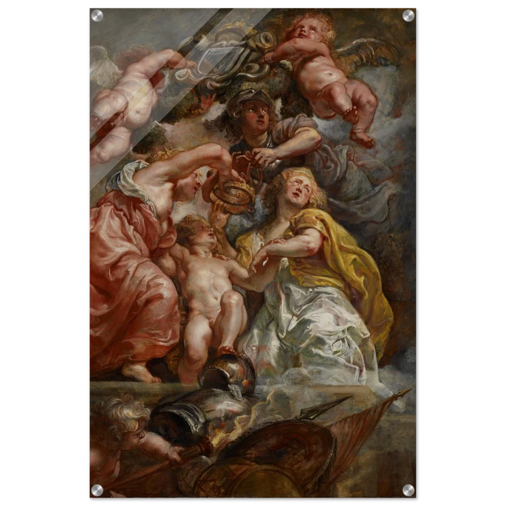 The Union of England and Scotland (Charles I as the Prince of Wales) – Artwork by Peter Paul Rubens | Wall art Print - Acrylic Print - 60x90 cm / 24x36″ - 