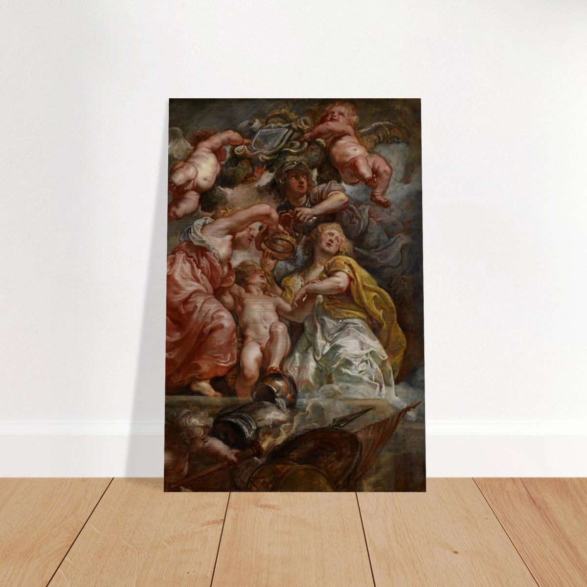 The Union of England and Scotland (Charles I as the Prince of Wales) – Artwork by Peter Paul Rubens | Wall art Print - Brushed Aluminum Print - 60x90 cm / 24x36″ - 