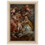 The Union of England and Scotland (Charles I as the Prince of Wales) – Artwork by Peter Paul Rubens | Wall art Print - Framed Canvas - 20x30 cm / 8x12″ - Wood frame