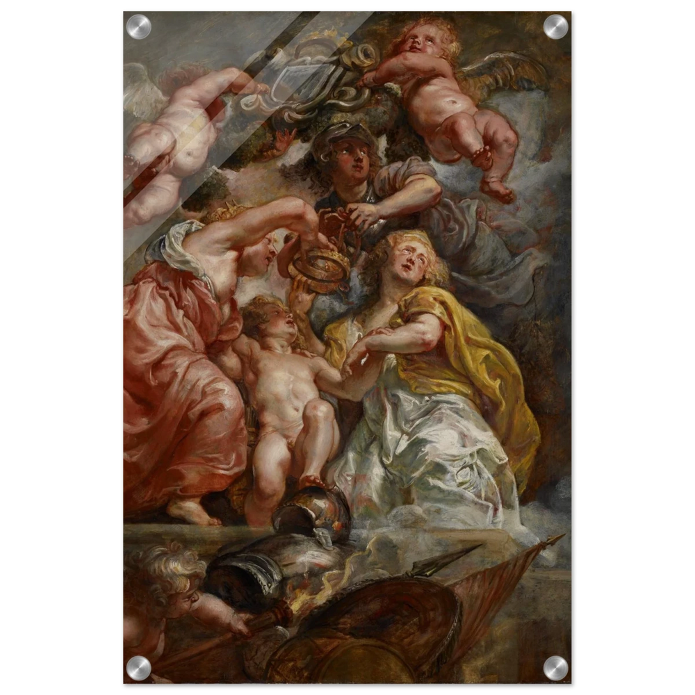 The Union of England and Scotland (Charles I as the Prince of Wales) – Artwork by Peter Paul Rubens | Wall art Print - Acrylic Print - 40x60 cm / 16x24″ - 