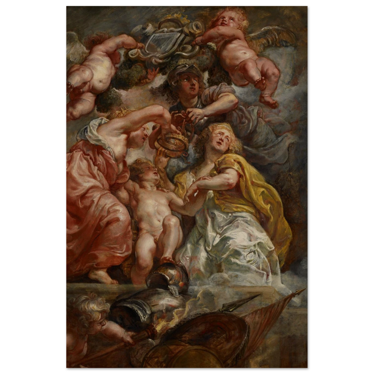 The Union of England and Scotland (Charles I as the Prince of Wales) – Artwork by Peter Paul Rubens | Wall art Print - Wood Prints - 30x45 cm / 12x18″ - 