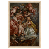 The Union of England and Scotland (Charles I as the Prince of Wales) – Artwork by Peter Paul Rubens | Wall art Print - Framed Canvas - 40x60 cm / 16x24″ - Wood frame