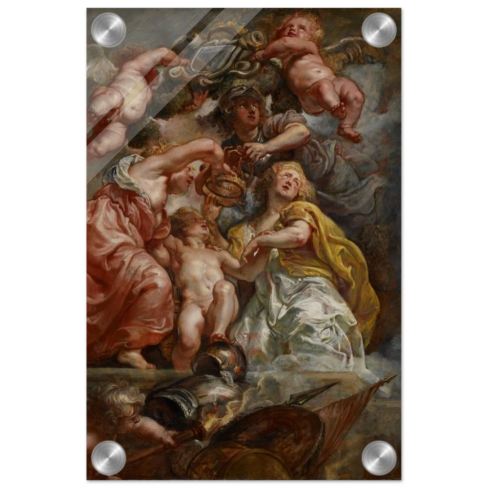 The Union of England and Scotland (Charles I as the Prince of Wales) – Artwork by Peter Paul Rubens | Wall art Print - Acrylic Print - 20x30 cm / 8x12″ - 