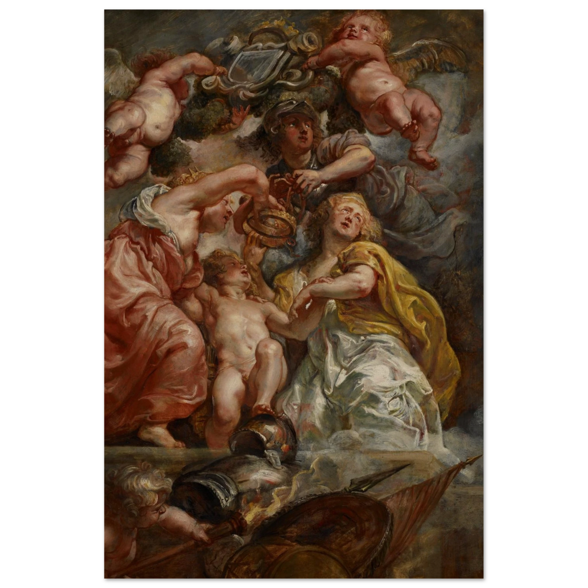 The Union of England and Scotland (Charles I as the Prince of Wales) – Artwork by Peter Paul Rubens | Wall art Print - Wood Prints - 20x30 cm / 8x12″ - 