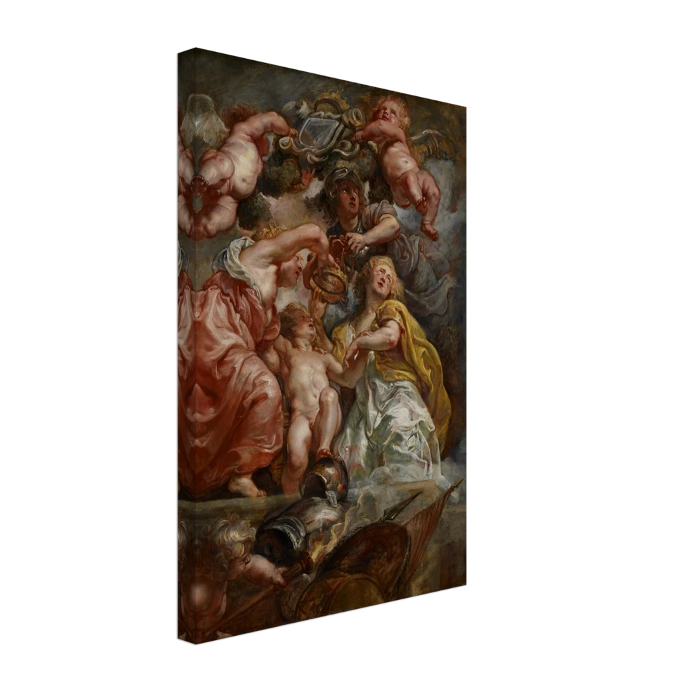The Union of England and Scotland (Charles I as the Prince of Wales) – Artwork by Peter Paul Rubens | Wall art Print - Canvas - 30x45 cm / 12x18″ - 