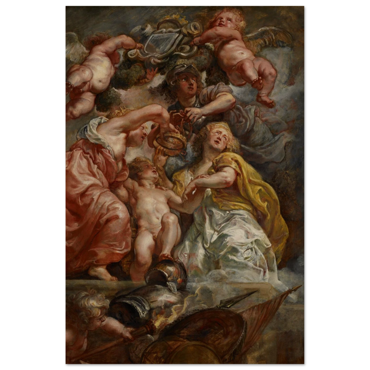 The Union of England and Scotland (Charles I as the Prince of Wales) – Artwork by Peter Paul Rubens | Wall art Print - Wood Prints - 50x75 cm / 20x30″ - 