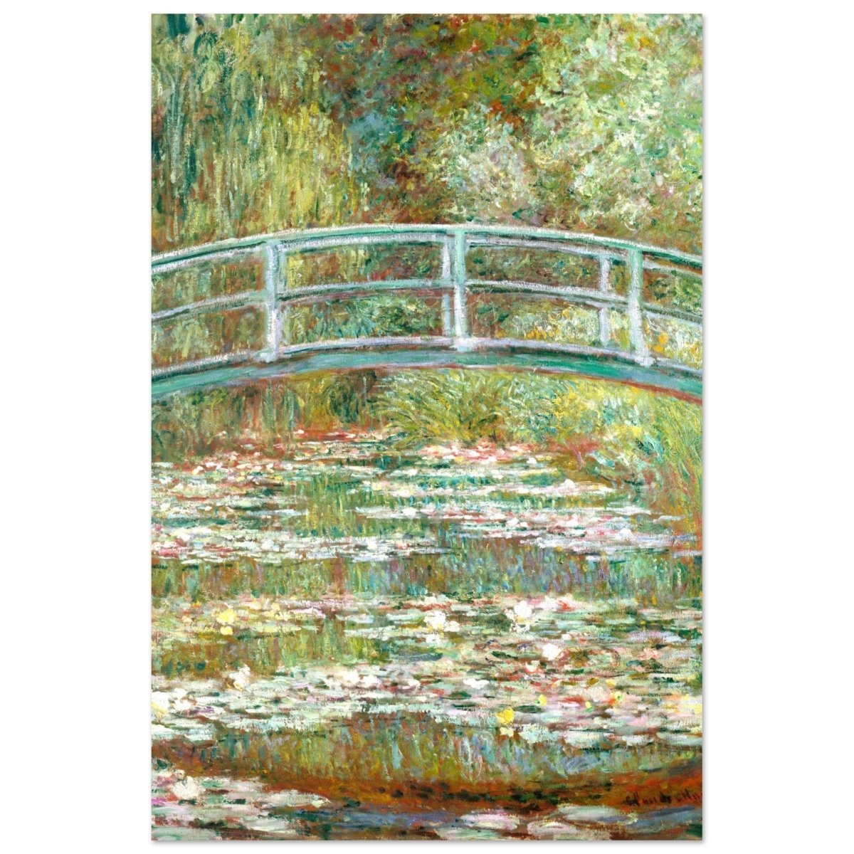 The Water Lily Pond by Claude Monet | Vintage wall art print - Aluminum Print - 60x90 cm / 24x36″ - 