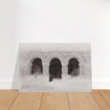 The West Side of the Cloister of St Georges de Boscherville by John Sell Cotman wall Art Print - Brushed Aluminum Print - 50x75 cm / 20x30″ - 