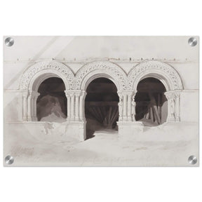 The West Side of the Cloister of St Georges de Boscherville by John Sell Cotman wall Art Print - Acrylic Print - 30x45 cm / 12x18″ - 