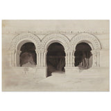 The West Side of the Cloister of St Georges de Boscherville by John Sell Cotman wall Art Print - Wood Prints - 30x45 cm / 12x18″ - 