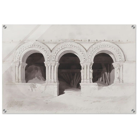 The West Side of the Cloister of St Georges de Boscherville by John Sell Cotman wall Art Print - Acrylic Print - 50x75 cm / 20x30″ - 