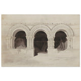 The West Side of the Cloister of St Georges de Boscherville by John Sell Cotman wall Art Print - Wood Prints - 50x75 cm / 20x30″ - 