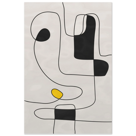 Thread of Thought | Minimalist Abstract Line Art Wall art Print - Fine Art Poster - 60x90 cm / 24x36″ - 