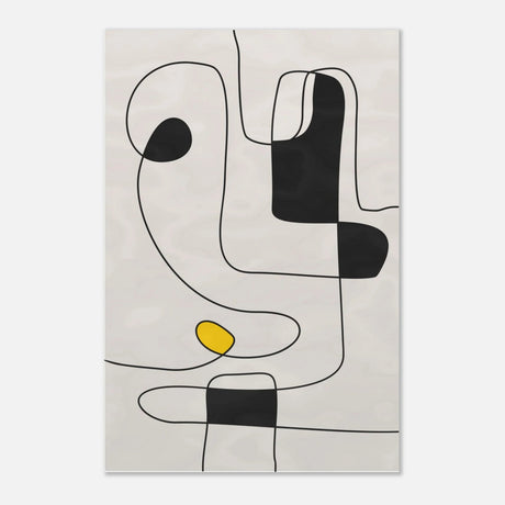 Thread of Thought | Minimalist Abstract Line Art Wall art Print - Aluminum Print - 20x30 cm / 8x12″ - 