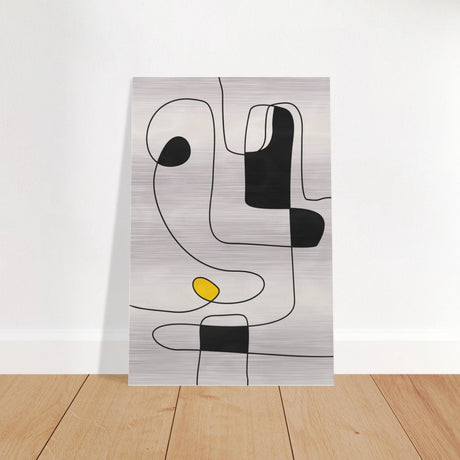 Thread of Thought | Minimalist Abstract Line Art Wall art Print - Brushed Aluminum Print - 40x60 cm / 16x24″ - 