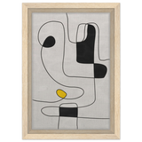 Thread of Thought | Minimalist Abstract Line Art Wall art Print - Framed Canvas - 20x30 cm / 8x12″ - Wood frame
