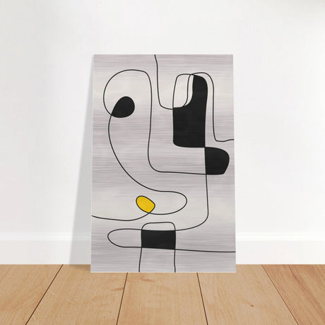 Thread of Thought | Minimalist Abstract Line Art Wall art Print - Brushed Aluminum Print - 20x30 cm / 8x12″ - 