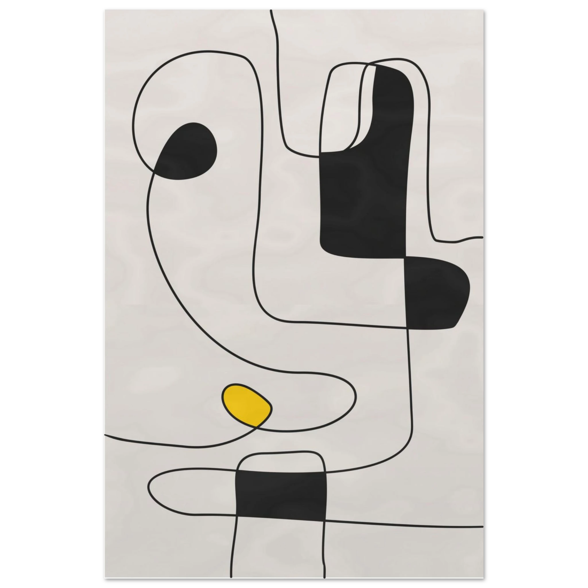 Thread of Thought | Minimalist Abstract Line Art Wall art Print - Fine Art Poster - 30x45 cm / 12x18″ - 