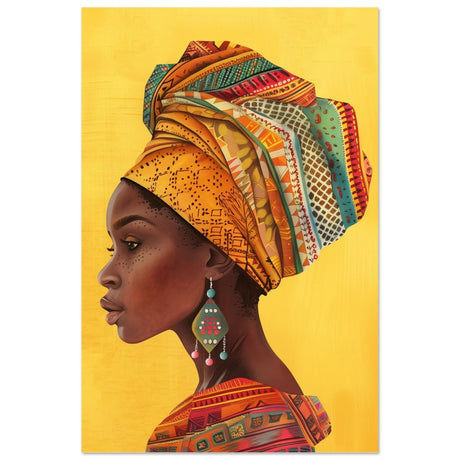 Threads of Culture | Contemporary Portrait Art | wall art print | Eclectic Expressions - Aluminum Print - 30x45 cm / 12x18″ - 
