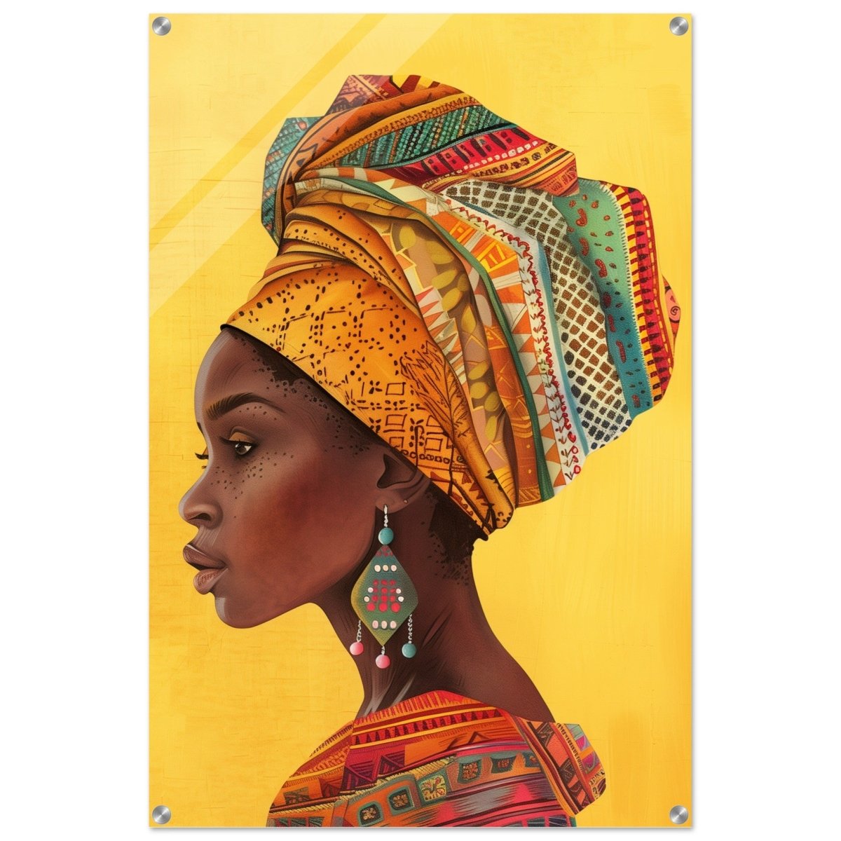 Threads of Culture | Contemporary Portrait Art | wall art print | Eclectic Expressions - Acrylic Print - 30x45 cm / 12x18″ - 