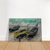 Three Fishing Boats (1886) – Claude Monet Wall Art Print - Brushed Aluminum Print - 70x100 cm / 28x40″ - 