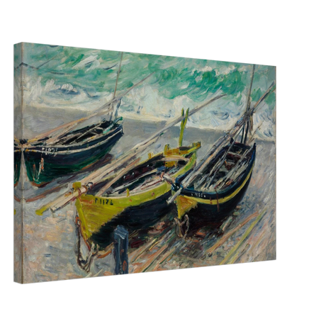 Three Fishing Boats (1886) – Claude Monet Wall Art Print - Canvas - 40x60 cm / 16x24″ - 
