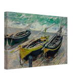 Three Fishing Boats (1886) – Claude Monet Wall Art Print - Canvas - 30x45 cm / 12x18″ - 