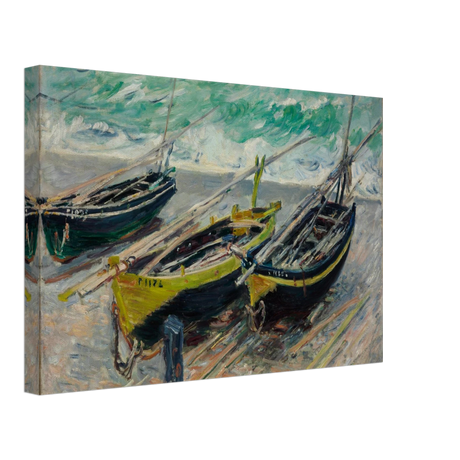 Three Fishing Boats (1886) – Claude Monet Wall Art Print - Canvas - 30x45 cm / 12x18″ - 