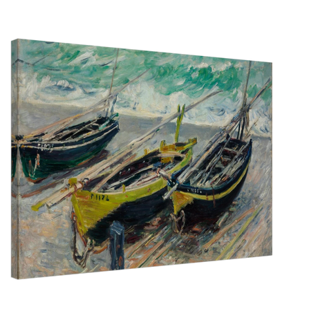Three Fishing Boats (1886) – Claude Monet Wall Art Print - Canvas - 50x75 cm / 20x30″ - 