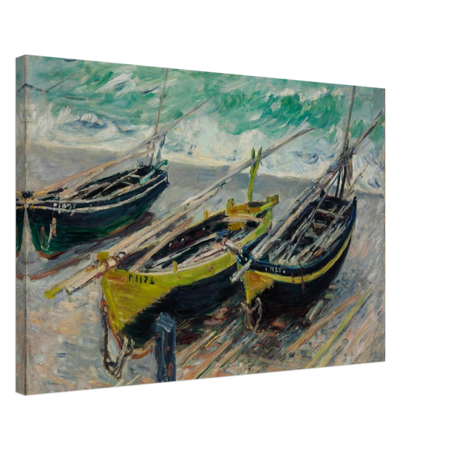 Three Fishing Boats (1886) – Claude Monet Wall Art Print - Canvas - 50x75 cm / 20x30″ - 