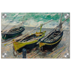 Three Fishing Boats (1886) – Claude Monet Wall Art Print - Acrylic Print - 20x30 cm / 8x12″ - 