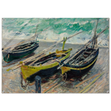 Three Fishing Boats (1886) – Claude Monet Wall Art Print - Acrylic Print - 70x100 cm / 28x40″ - 