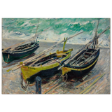 Three Fishing Boats (1886) – Claude Monet Wall Art Print - Fine Art Poster - 70x100 cm / 28x40″ - 