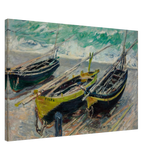 Three Fishing Boats (1886) – Claude Monet Wall Art Print - Canvas - 60x90 cm / 24x36″ - 