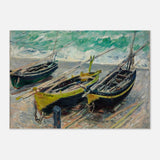 Three Fishing Boats (1886) – Claude Monet Wall Art Print - Aluminum Print - 70x100 cm / 28x40″ - 