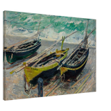 Three Fishing Boats (1886) – Claude Monet Wall Art Print - Canvas - 70x100 cm / 28x40″ - 