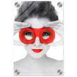 Through Crimson Eyes"– Monochrome Glamour Pop | Wall Art Print - Acrylic Print - 20x30 cm / 8x12″ - 