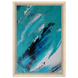 Tides of Serenity | Contemporary Abstract seascape Wall art print - Framed Canvas - 30x45 cm / 12x18″ - Wood frame