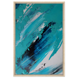 Tides of Serenity | Contemporary Abstract seascape Wall art print - Framed Canvas - 60x90 cm / 24x36″ - Wood frame